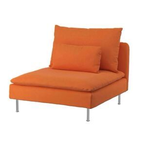 Ikea Soderhamn One Seat Cover Samsta Orange (missing small pillow cover)